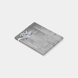 青いハートのツリーパーソナライズされたノート ポストイット