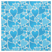 青いハートのデザインの生地 ファブリック (見本)