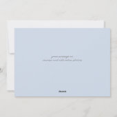 青いハートのバレンタインデー写真 シーズンカード (裏面)