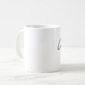青いハートのマグカップで表現された介護者の愛 コーヒーマグカップ (正面左)