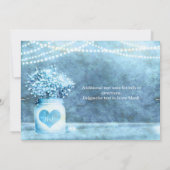 青いハートのメイソンジャーとワタの花の招待状 招待状 (裏面)