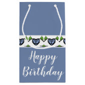 青いハートアクセント スモールペーパーバッグ (裏面)