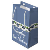 青いハートアクセント スモールペーパーバッグ (裏面アングル)