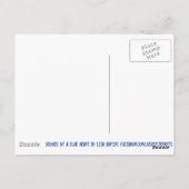 青いハートオリジナル絵はがきの音 ポストカード (裏面)