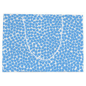 青いハートオンホワイト ラージペーパーバッグ (裏面)