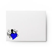 青いハートタコ – 封筒