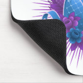 青いハートバラと翼 マウスパッド (コーナー)