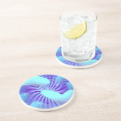 青いハートパターンコースター コースター (側面)