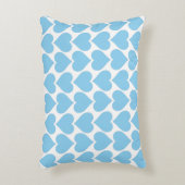 青いハートパターン、ロマンチック、愛 アクセントクッション (正面(垂直))