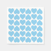 青いハートパターン、ロマンチック、愛 スタンダードカクテルナプキン (正面)