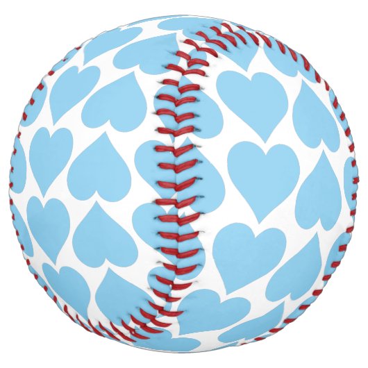 青いハートパターン、ロマンチック、愛 ソフトボール (アングル)