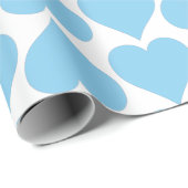 青いハートパターン、ロマンチック、愛 ラッピングペーパー (ロールコーナー)