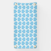 青いハートパターン、ロマンチック、愛 横断幕 (縦)