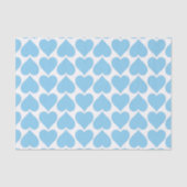 青いハートパターン、ロマンチック、愛 薄葉紙 (正面)