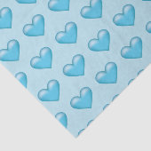 青いハートパターン 薄葉紙 (詳細)