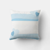 青いハートベビー誕生の状態 クッション (裏面)