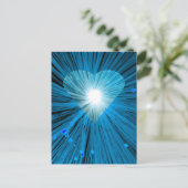 青いハートポストカード ポストカード (スタンド正面)