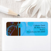 青いハート住所 シール (インサイチュ)