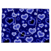 青いハート型 ラージペーパーバッグ (裏面)