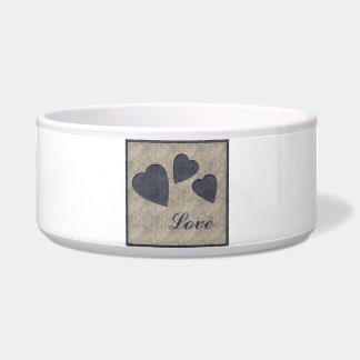 青いハート愛ボール ボウル