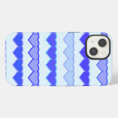 青いハート行の影 iPhoneケース (裏面横)