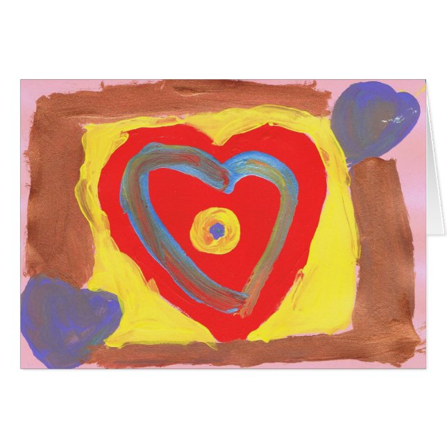 青いハート (正面横)