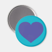 青いハート マグネット (正面/裏面)