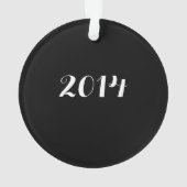 青いハート-白黒水玉模様のダンサー オーナメント (裏面)