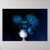 青いハート（黒） ポスター (正面)