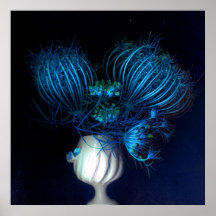 青いハート（黒）