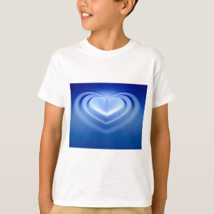 青いハート Tシャツ