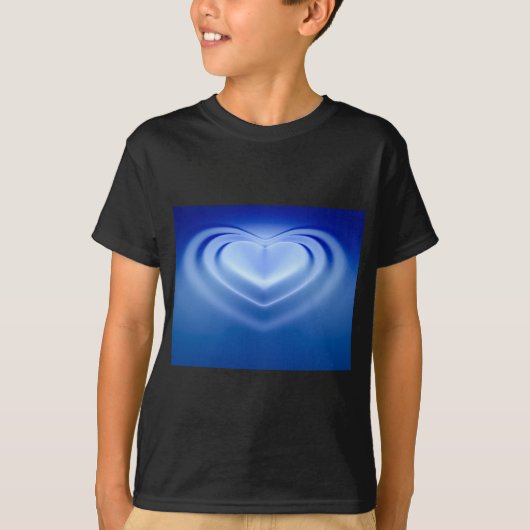 青いハート Tシャツ (正面)