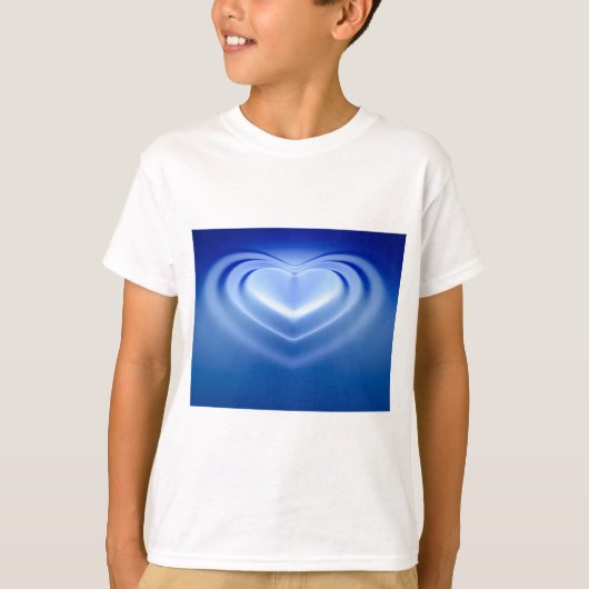 青いハート Tシャツ (正面)