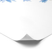 青いハーレベルの花2021水色 ポスター (角)