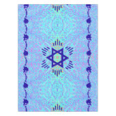 青いバイオレットダビデの星 テーブルクロス (正面)