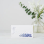 青いバイク-ビジネス 名刺 (スタンド正面)