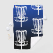 青いバスケットディスクゴルフタオル ゴルフタオル (インサイチュ)