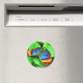 青いバタフライペンシルアートマグネット マグネット (インサイチュ (食洗機))