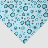 青いバブルモダン円パターンギフト 薄葉紙 (詳細)