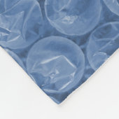 青いバブルラップ フリースブランケット (角)