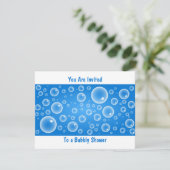 青いバブル、あなたは招待されています、バブルシャワーへ 招待状 (スタンド正面)