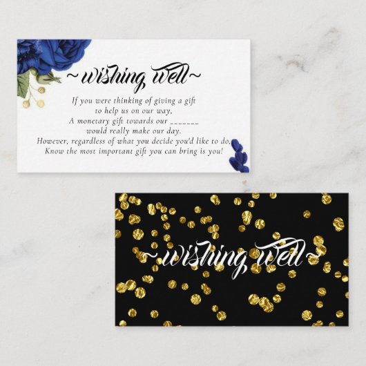 青いバラが元気を願結婚う エンクロージャーカード (正面/裏面)