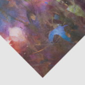 青いバラが私の庭の切り離しに育つ 薄葉紙 (詳細)