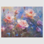 青いバラが私の庭の切り離しに育つ 薄葉紙 (正面)