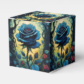 青いバラつる植物1キューブ フェイバーボックス (正面サイド)