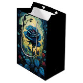 青いバラつる植物 ミディアムペーパーバッグ (正面アングル)