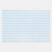 青いバラとハーレクインと蝶ギフトラップ ラッピングペーパーシート (正面)