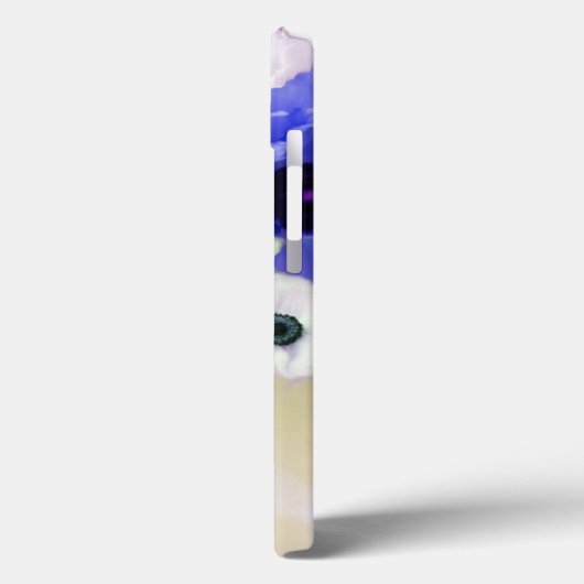 青いバラとピンクの白いアネモネの花のモノグラム Case-Mate iPhoneケース (裏面 / 左)