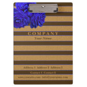 青いバラとブロンズ – クリップボード (正面)