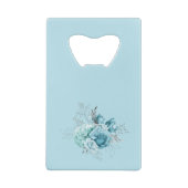 青いバラとレース クレジットカード栓抜き (裏面)